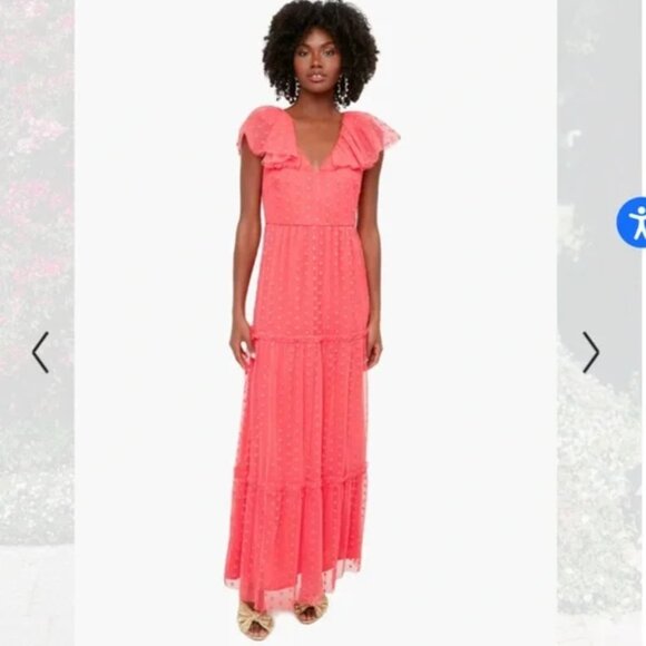 NWT Tuckernuck Giselle Gown Pink Tulle in Poppy Pink size Medium - Picture 3 of 13